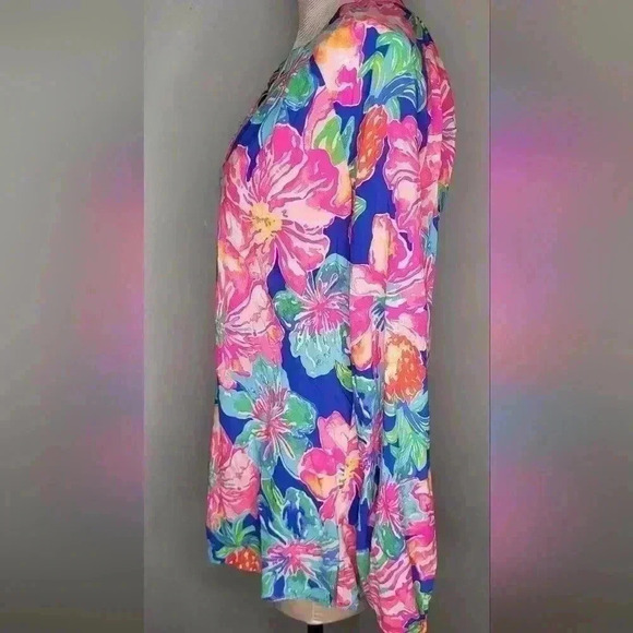 Lilly Pulitzer Martinique Jungle Utopia V Neck Top Size Medium - Picture 5 of 11